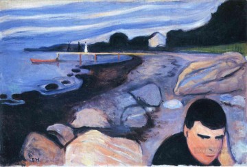  Munch Pintura al %C3%B3leo - melancolía 1892 Edvard Munch